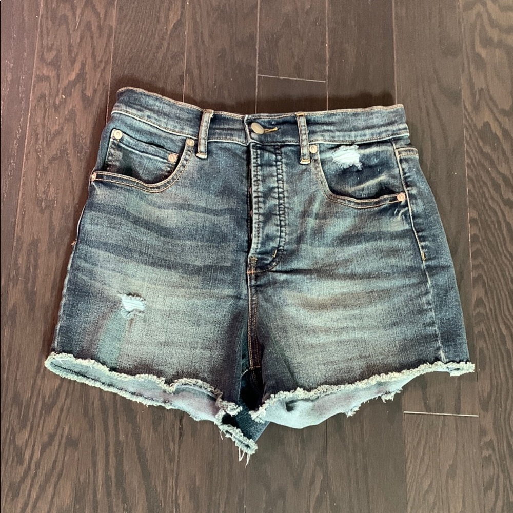 Jessica Simpson High Waisted Jean Shorts Vintage Distressed Style